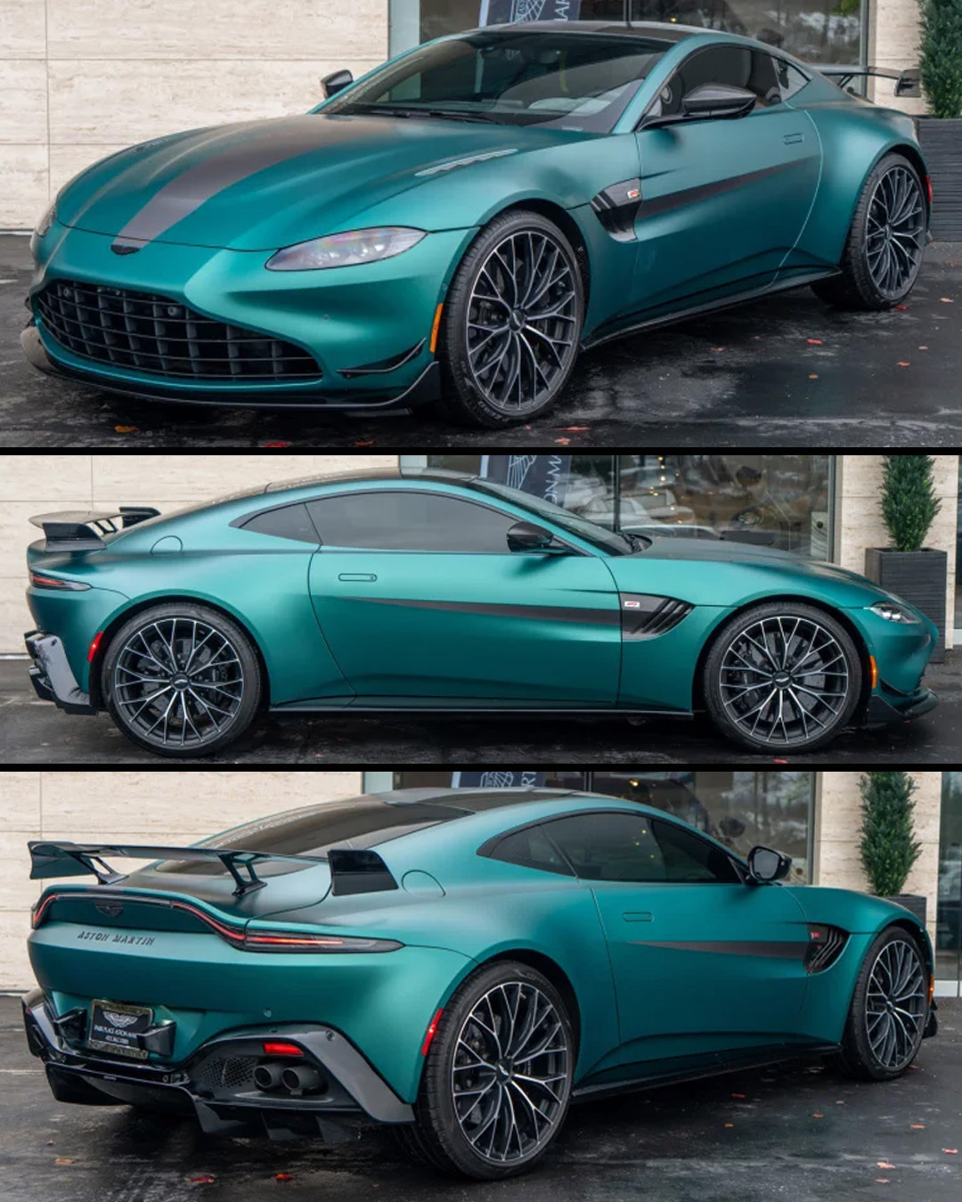 Авто 2022 Aston Martin Vantage F1 Edition Построен и разработан совместно с автомобилем безопасности Aston F1 Этот Vantage, выпущенный ограниченным тиражом, представлен в сатиновом цвете Aston Martin Racing Green поверх черной и фантомно-серой кожи
